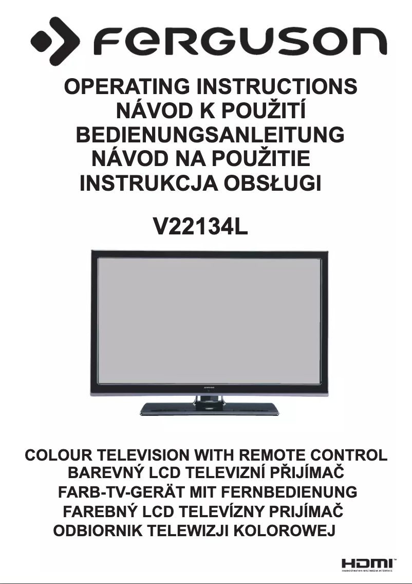 Imagen de la primera página del manual del dispositivo V22134L