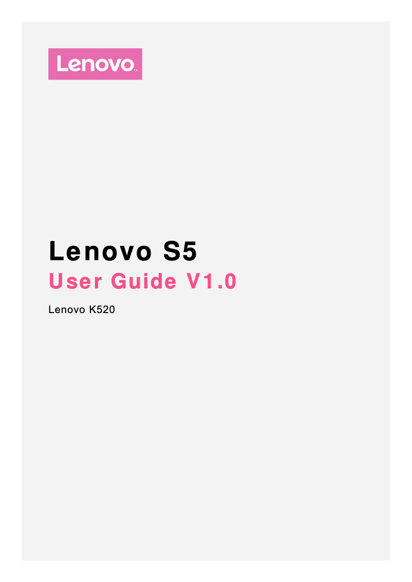 Página nº 1 - Manual de usuario Lenovo S5