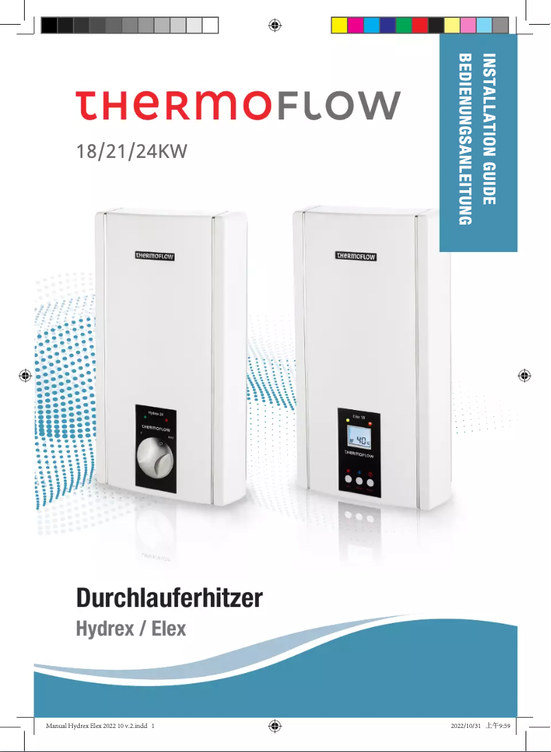 Página 1 del manual Manual de usuario Thermoflow Hydrex 21