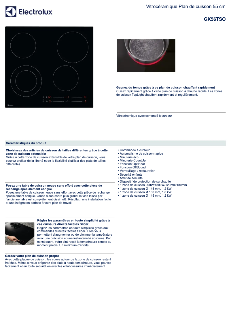 Imagen de la primera página del manual del dispositivo GK56TSO