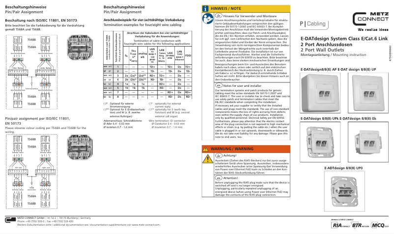 Página 1 del manual Manual de usuario Metz Connect 1307440002-I