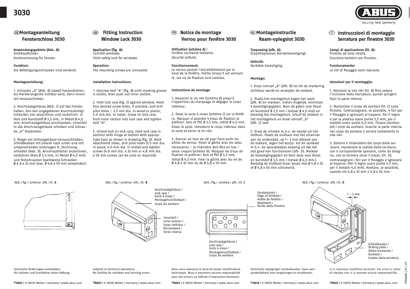 Imagen de la primera página del manual del dispositivo 3030