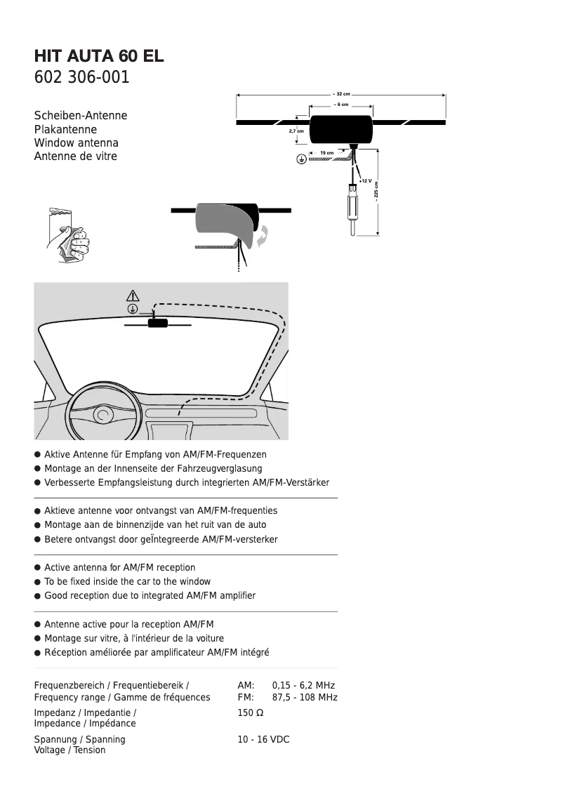 Página 1 del manual Manual de usuario Hirschmann HIT AUTA 60 EL