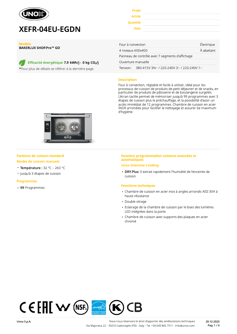 Imagen de la primera página del manual del dispositivo BAKERLUX SHOP.Pro GO