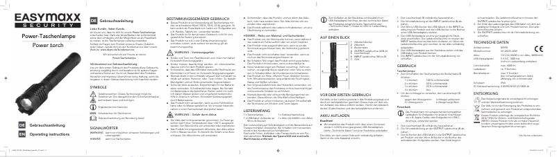 Imagen de la primera página del manual del dispositivo Power Torch 05990