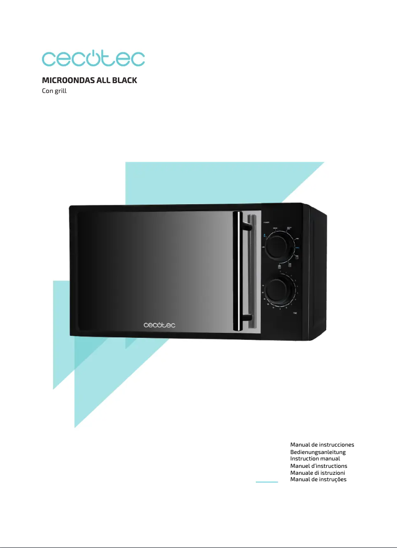 Página 1 del manual Manual de usuario Cecotec Microondas All Con Grill