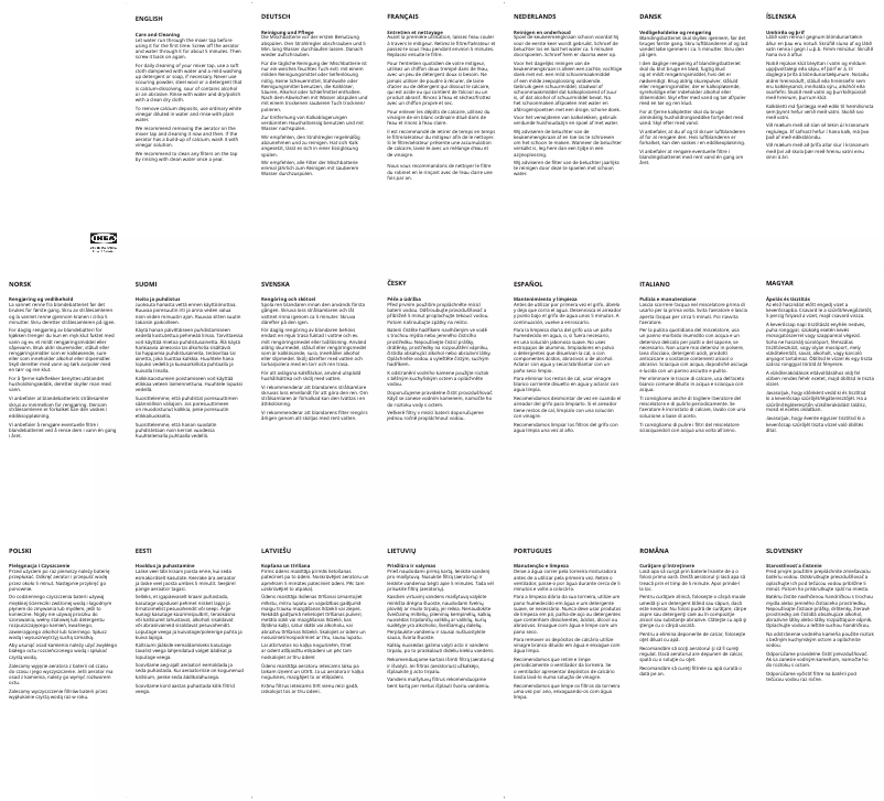 Página 1 del manual Manual de instrucciones Ikea NYVATTNET