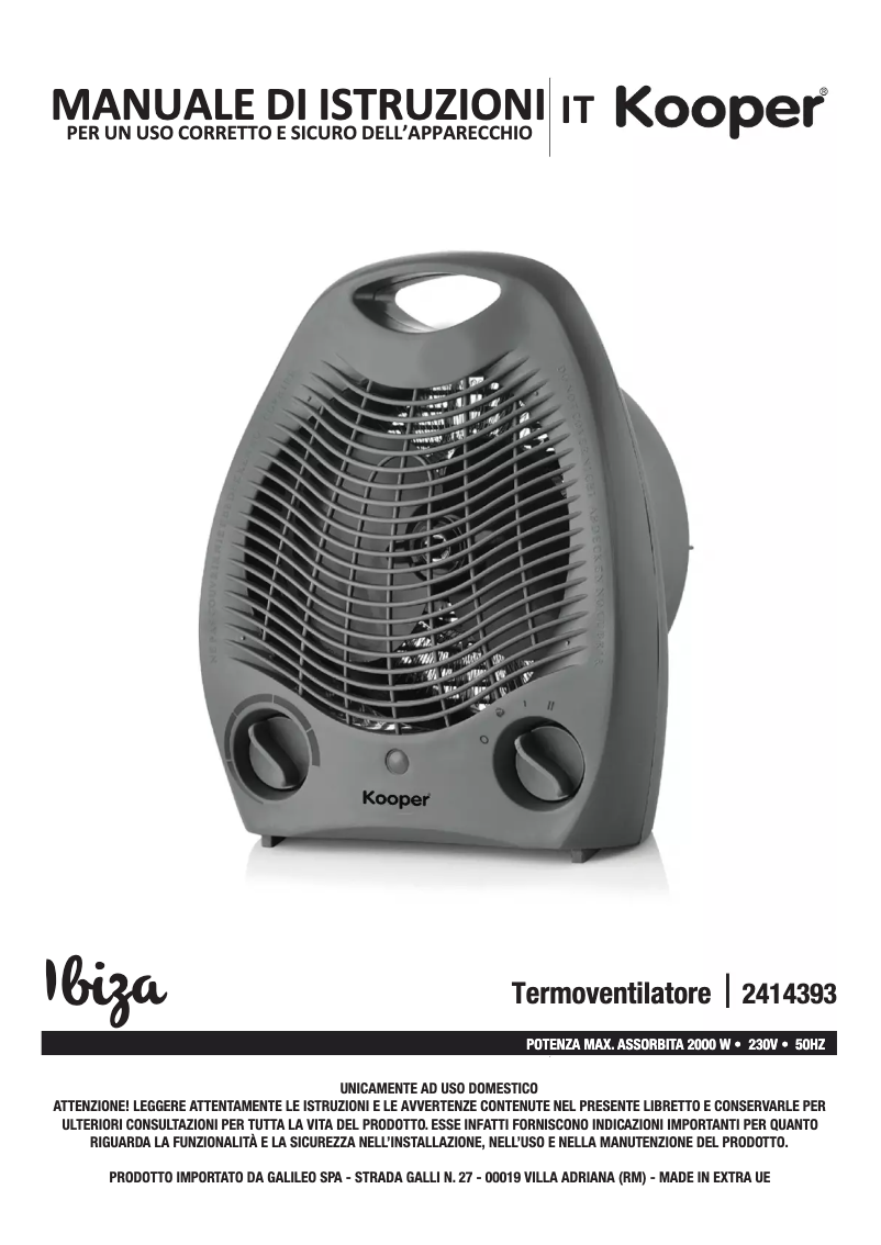 Página 1 del manual Manual de usuario Kooper 2414393