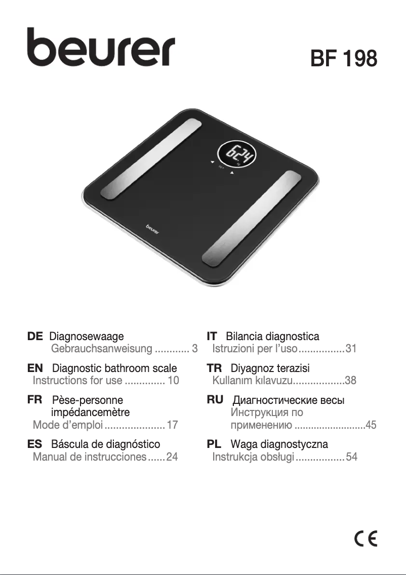Imagen de la primera página del manual del dispositivo BF 198