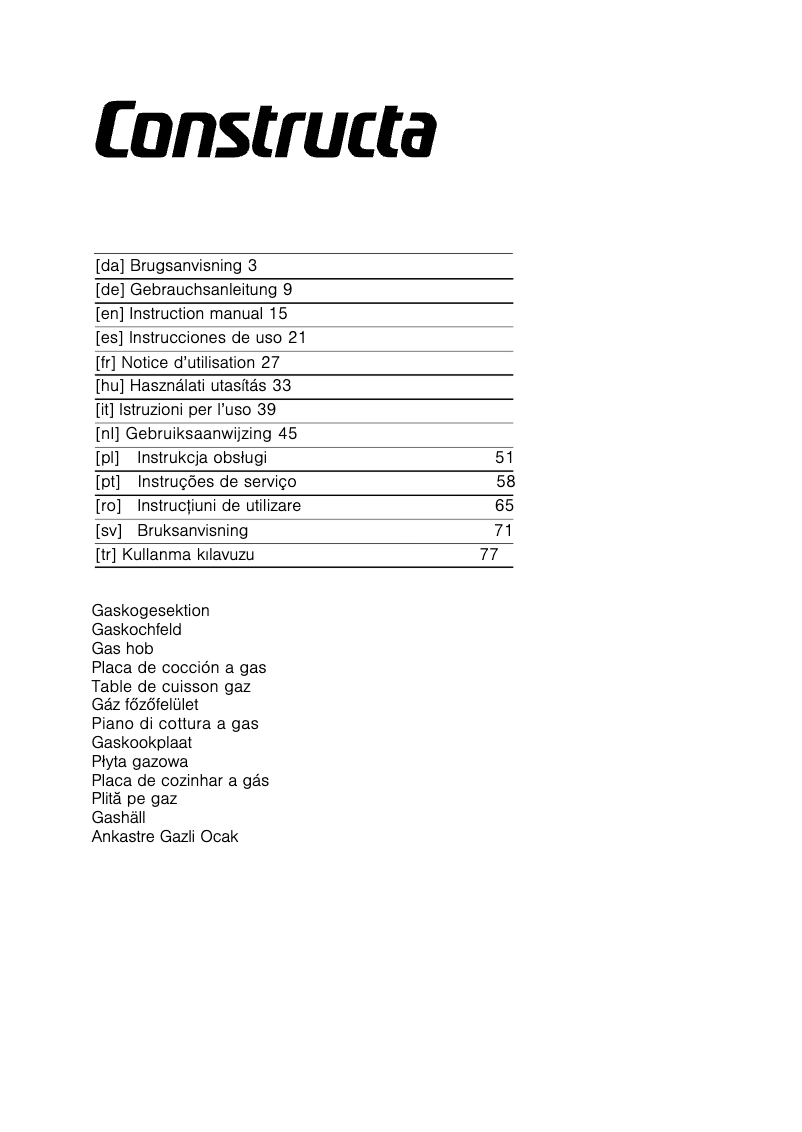 Página 1 del manual Manual de usuario Constructa CA122650