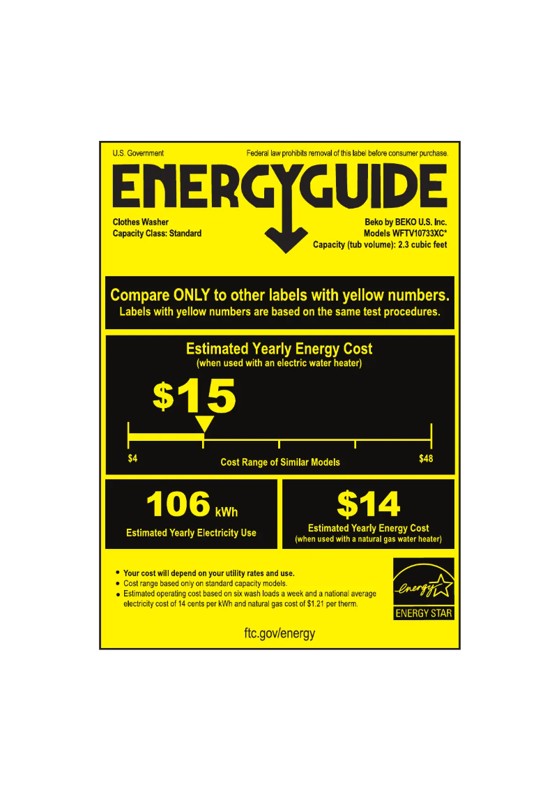 Imagen de la primera página del manual del dispositivo WFTV10733XC