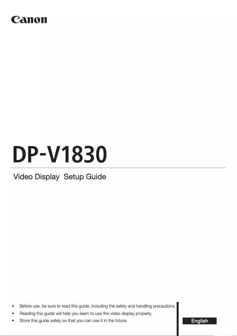 Imagen de la primera página del manual del dispositivo DP-V1830