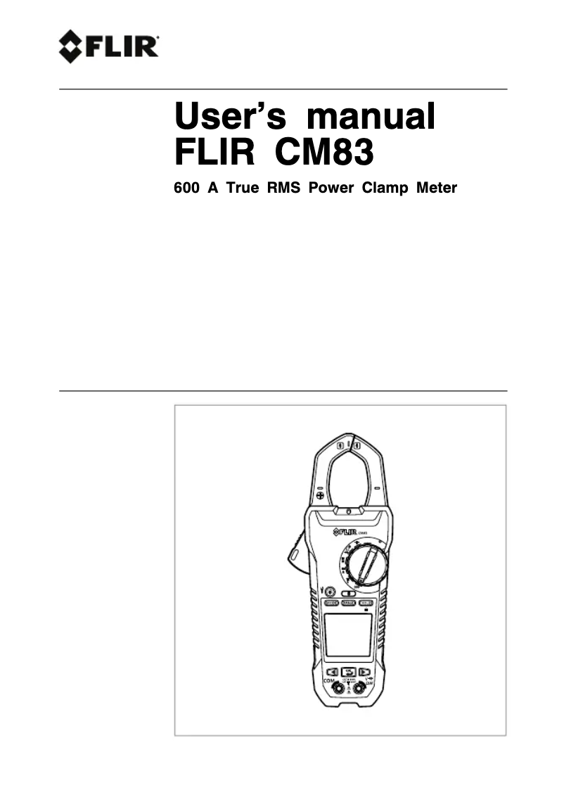 Imagen de la primera página del manual del dispositivo CM83