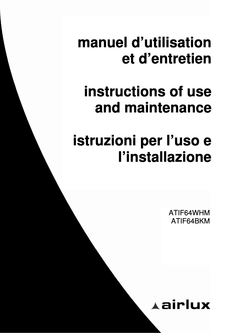 Imagen de la primera página del manual del dispositivo ATIF64WHM