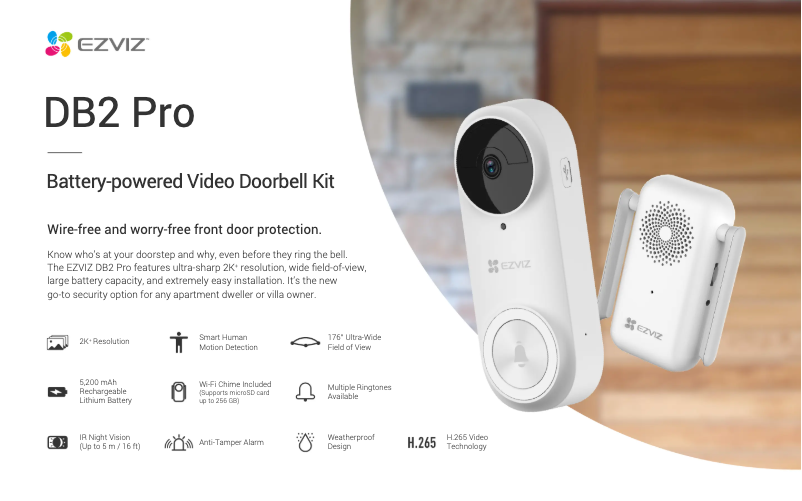 Página nº 1 - Ficha técnica EZVIZ DB2 Pro