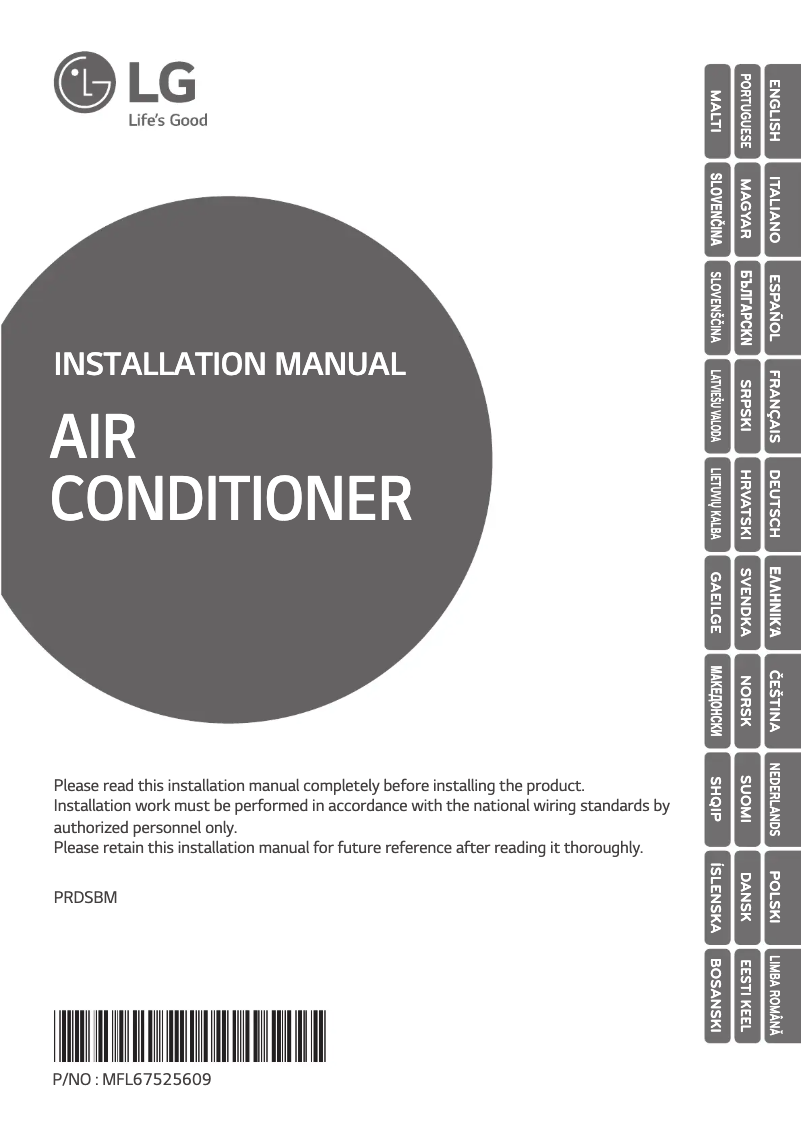 Página 1 del manual Manual de usuario LG PRDSBM