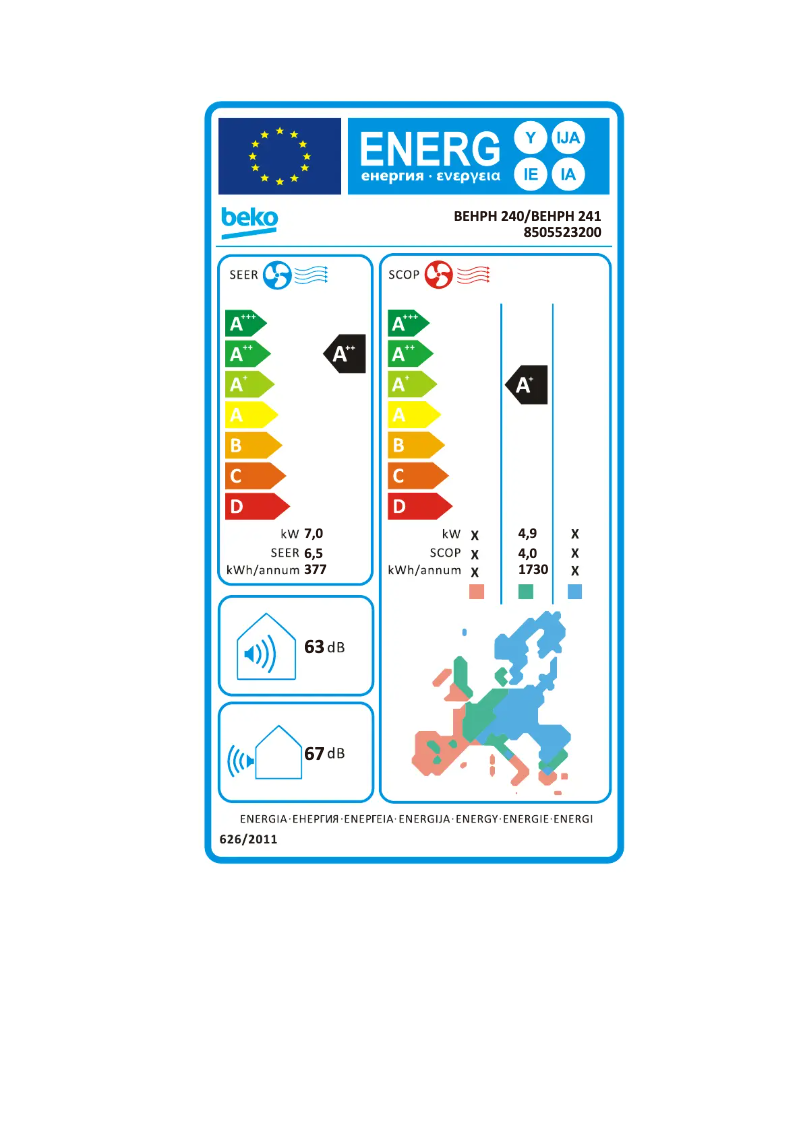 Imagen de la primera página del manual del dispositivo BEHPH 241