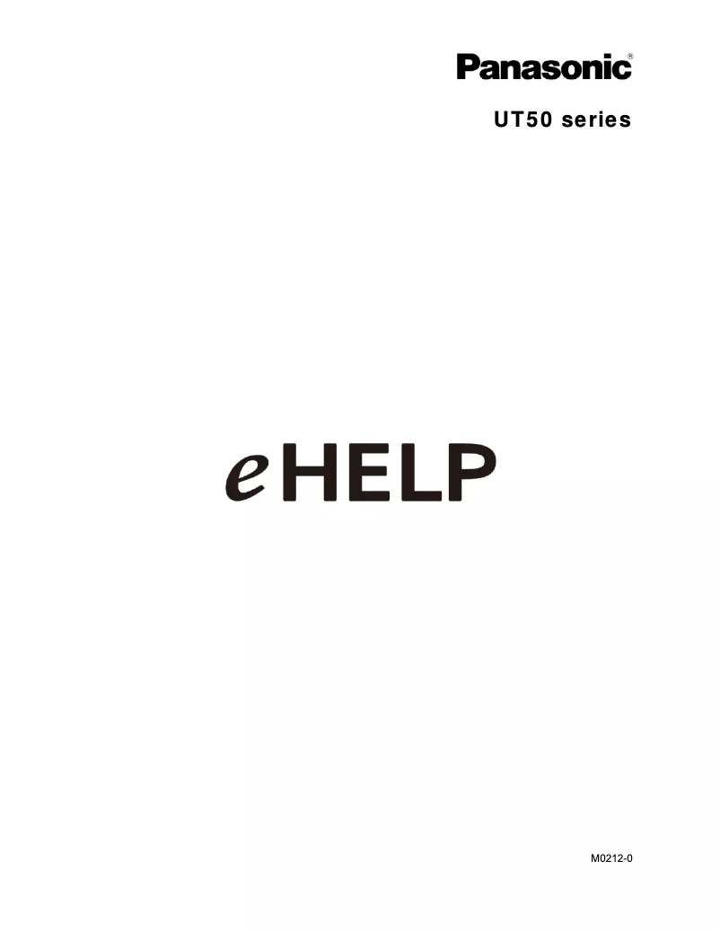 Imagen de la primera página del manual del dispositivo Viera TC-P60UT50