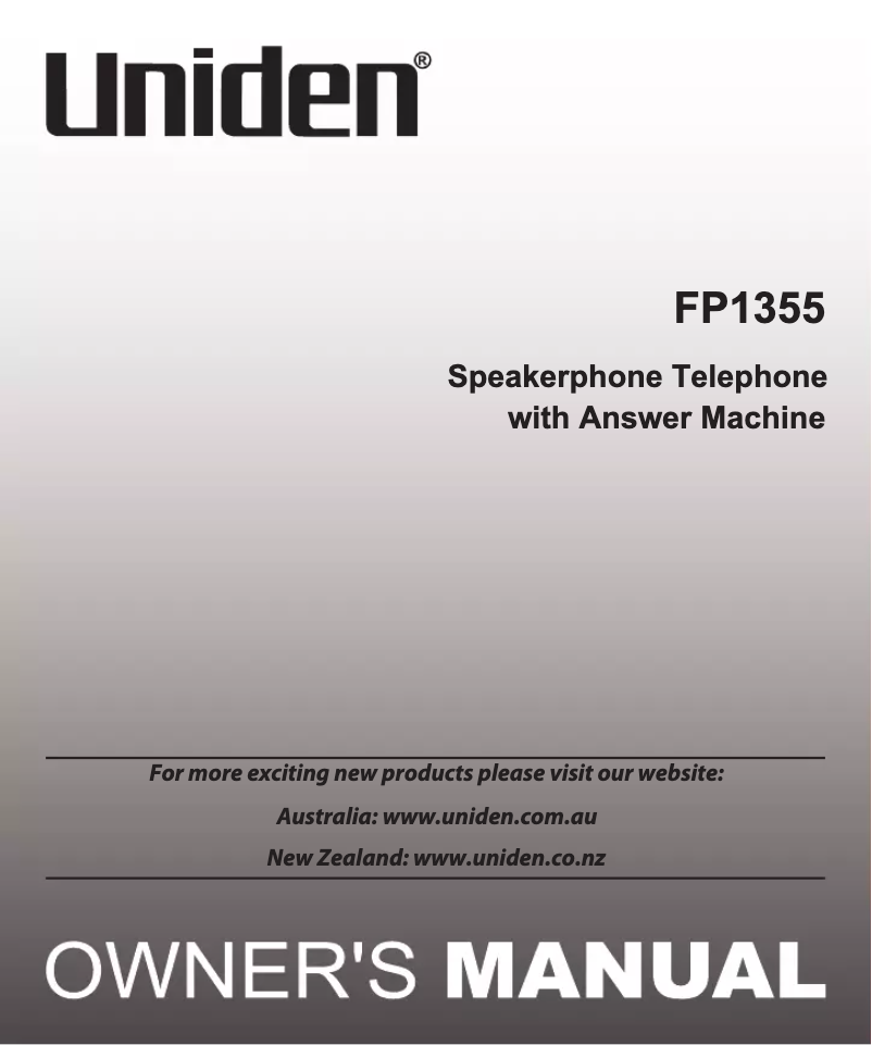 Imagen de la primera página del manual del dispositivo FP 1355