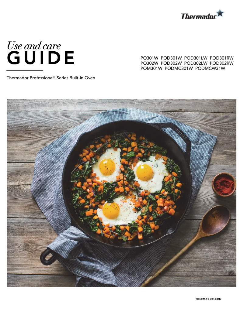 Página 1 del manual Manual de uso y mantenimiento Thermador PO301W