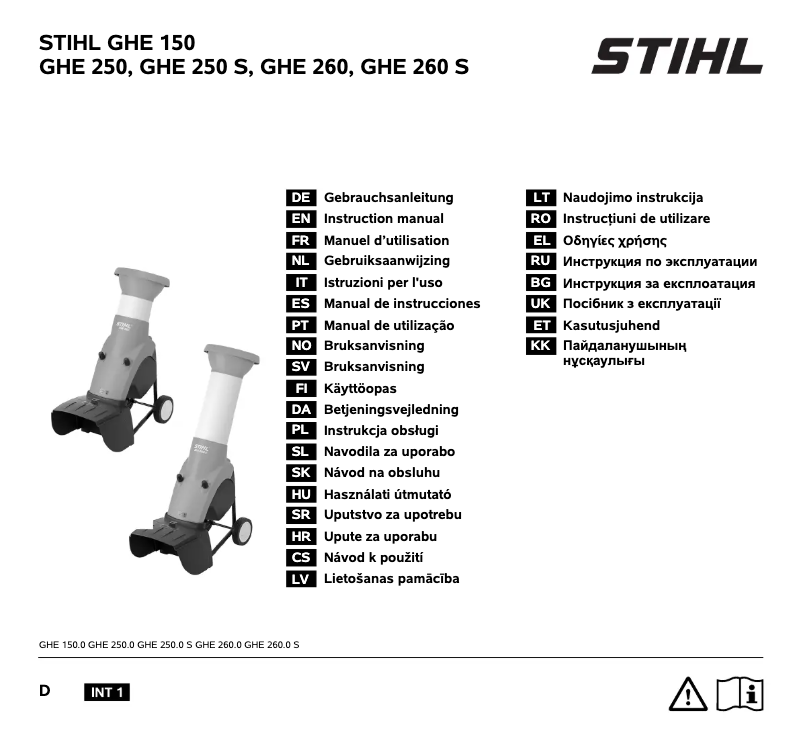 Página 1 del manual Manual de usuario Stihl GHE 150
