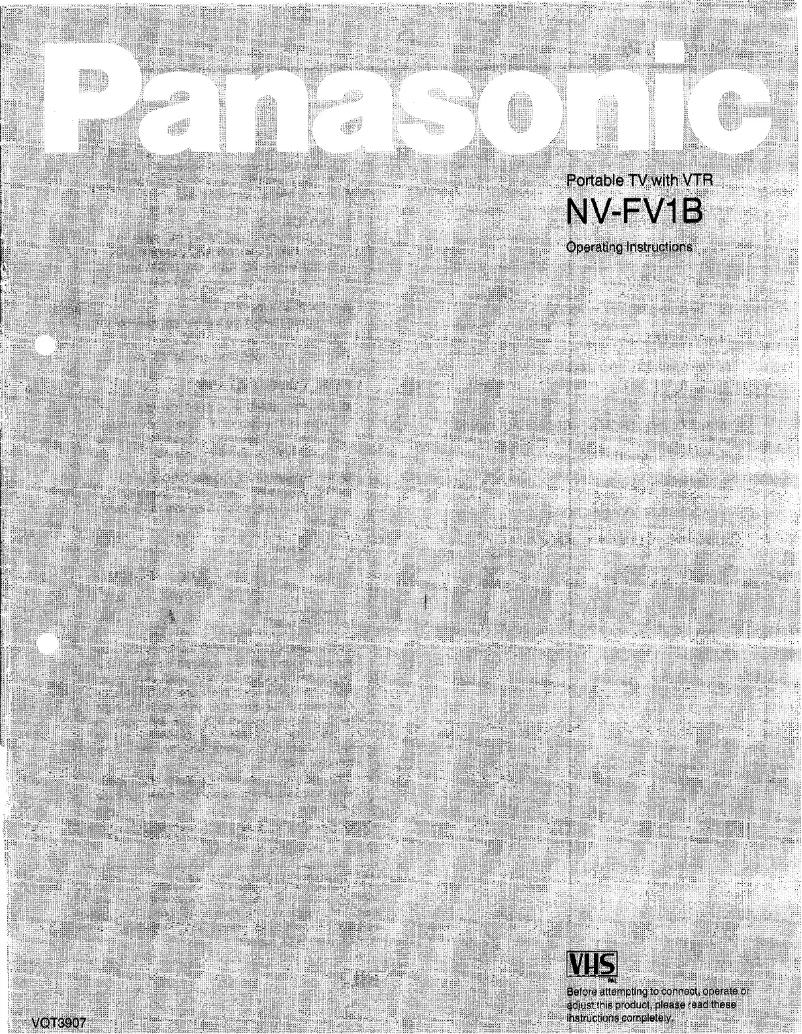 Página nº 1 - Manual de usuario Panasonic NV-FV1B