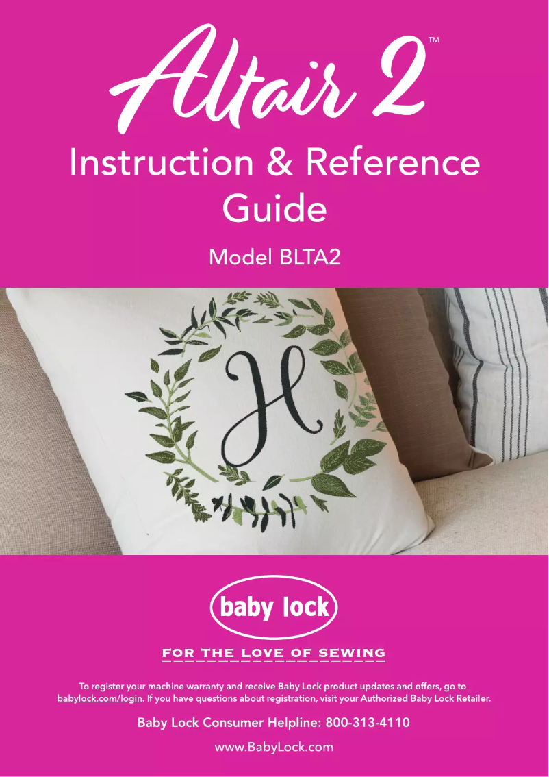 Página 1 del manual Manual de usuario Baby Lock Altair 2
