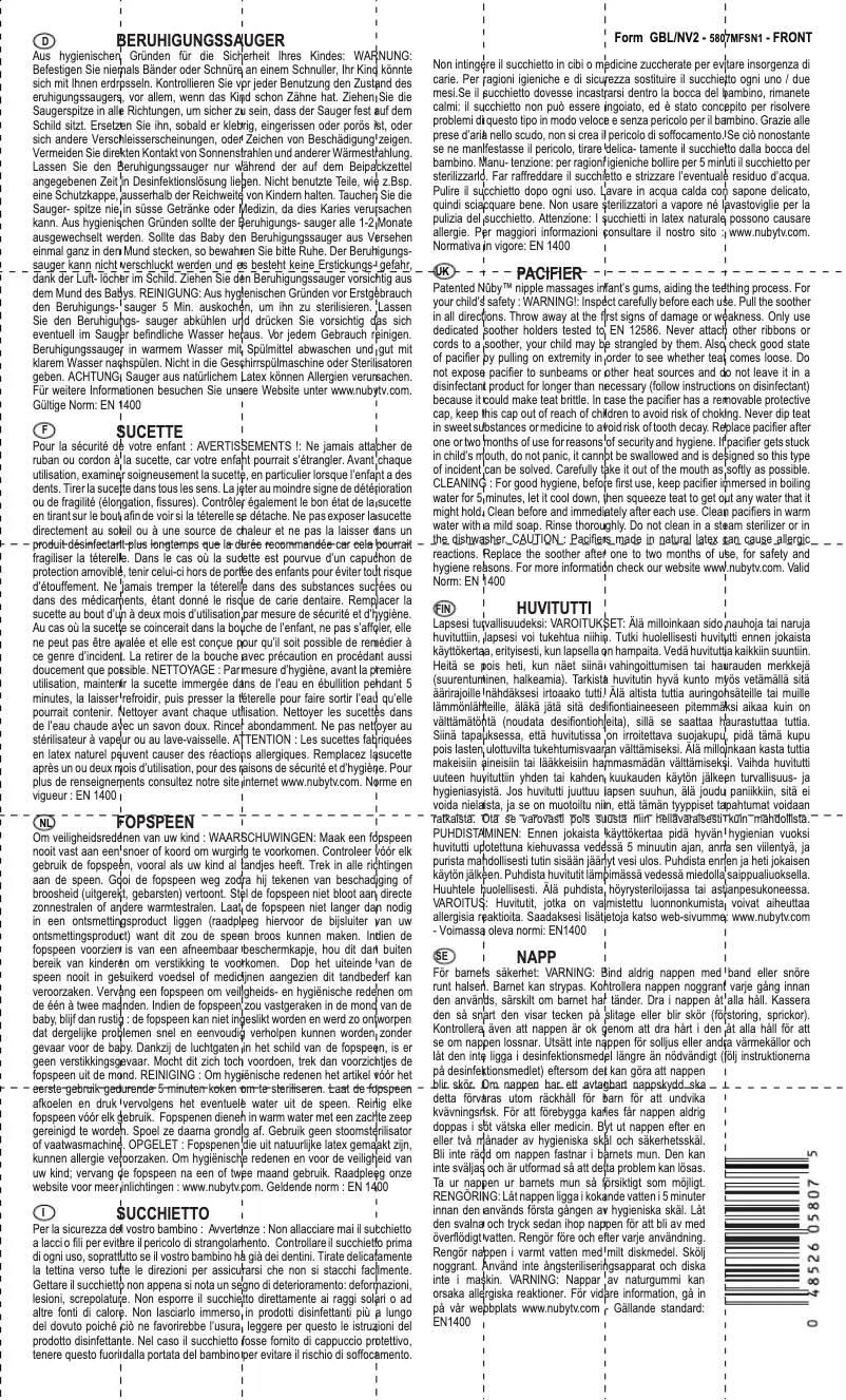 Imagen de la primera página del manual del dispositivo Natural Flex