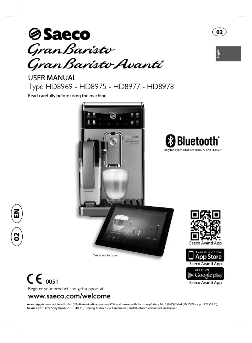 Página 1 del manual Manual de usuario Philips Saeco GranBaristo HD8975