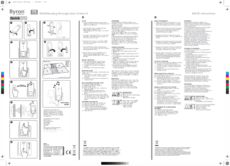 Imagen de la primera página del manual del dispositivo B421E