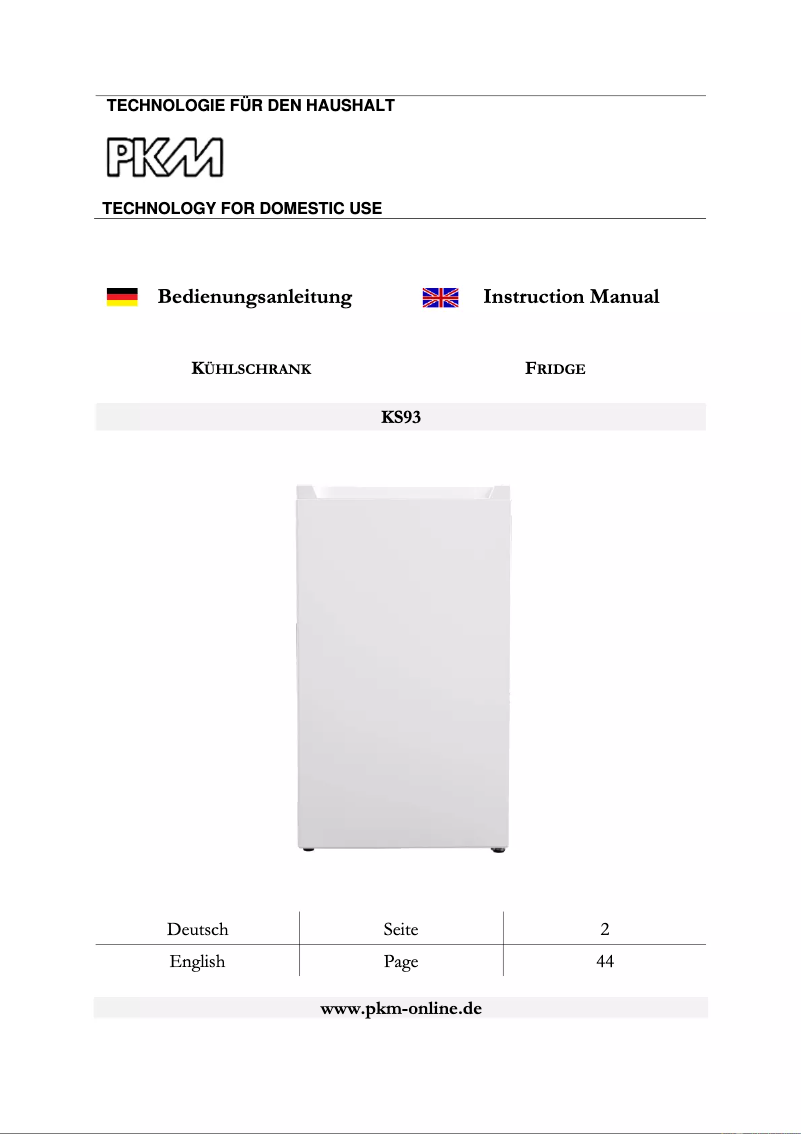 Página 1 del manual Manual de usuario PKM KS45 E