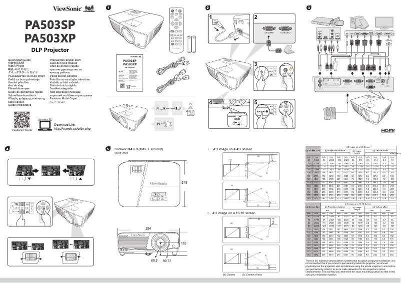 Imagen de la primera página del manual del dispositivo PA503SP