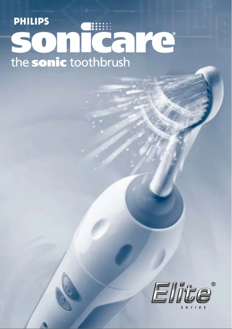 Imagen de la primera página del manual del dispositivo Sonicare Elite HX7351