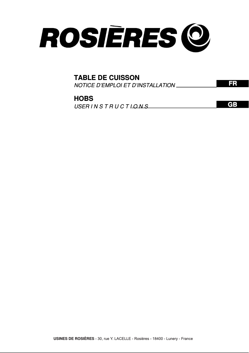 Imagen de la primera página del manual del dispositivo RIF 4637 IN