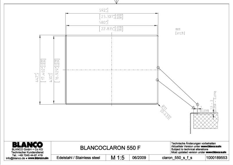 Imagen de la primera página del manual del dispositivo CLARON 550-IF/N