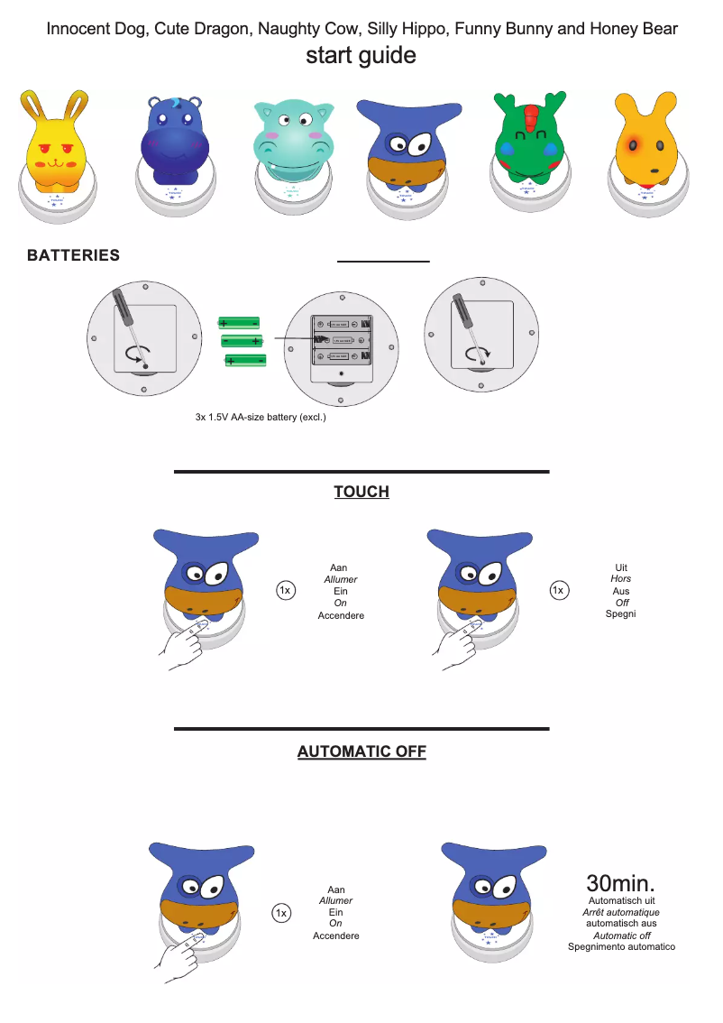 Imagen de la primera página del manual del dispositivo Silly Hippo