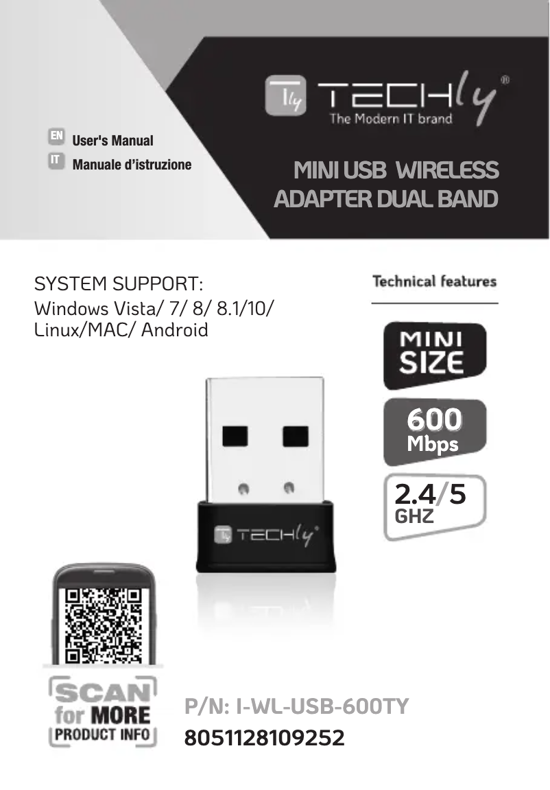 Imagen de la primera página del manual del dispositivo I-WL-USB-600TY