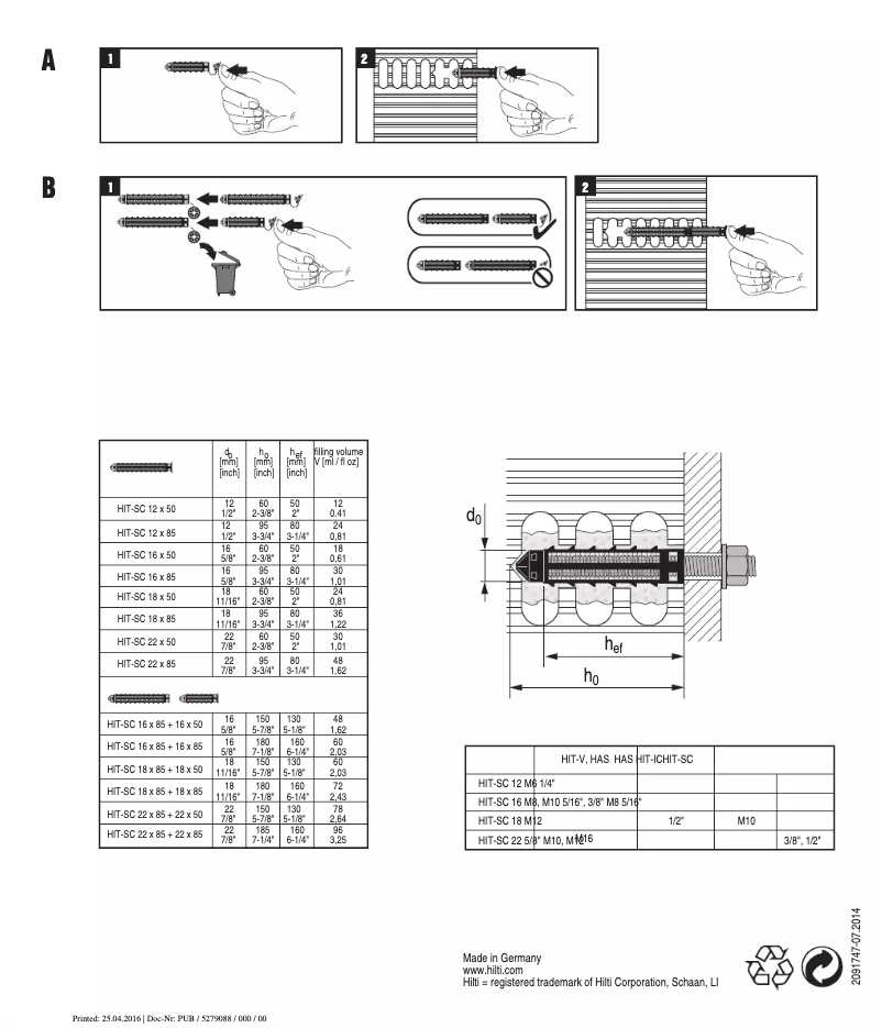 Imagen de la primera página del manual del dispositivo HIT-SC