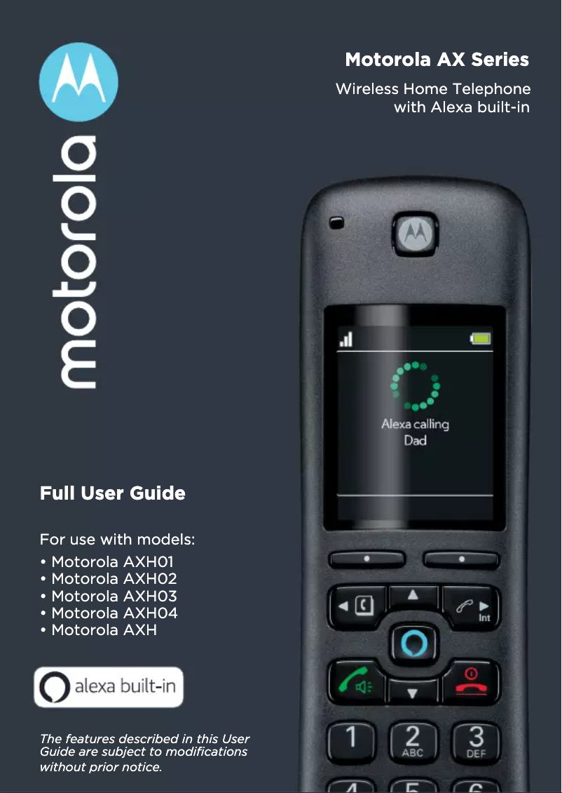 Imagen de la primera página del manual del dispositivo AHX01