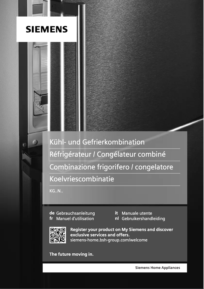 Página 1 del manual Manual de usuario Siemens KG39NEICU