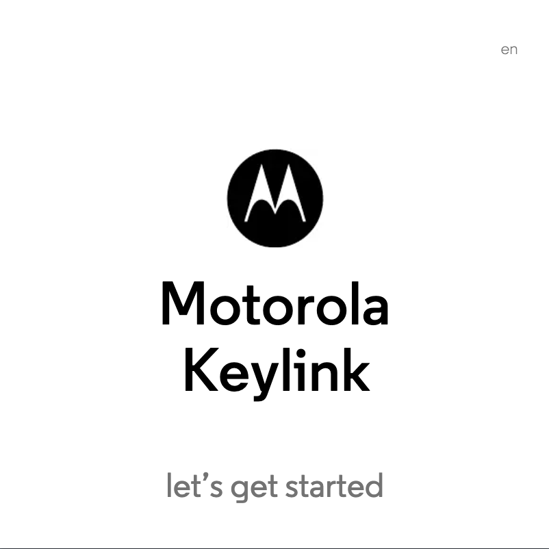 Página 1 del manual Manual de usuario Motorola Keylink