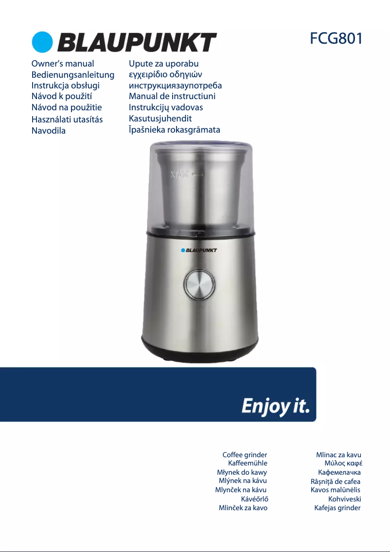 Página 1 del manual Manual de usuario Blaupunkt FCG801