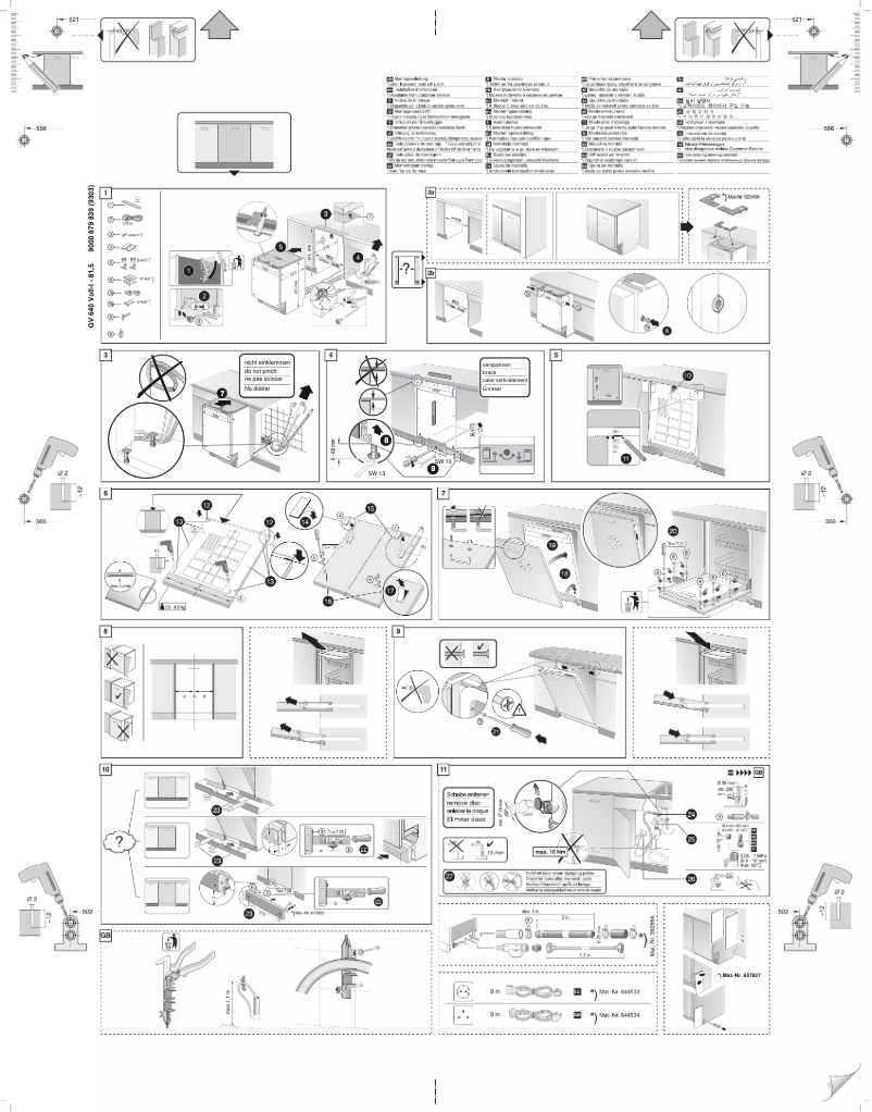 Página 1 del manual Guía de instalación Gaggenau DF250160