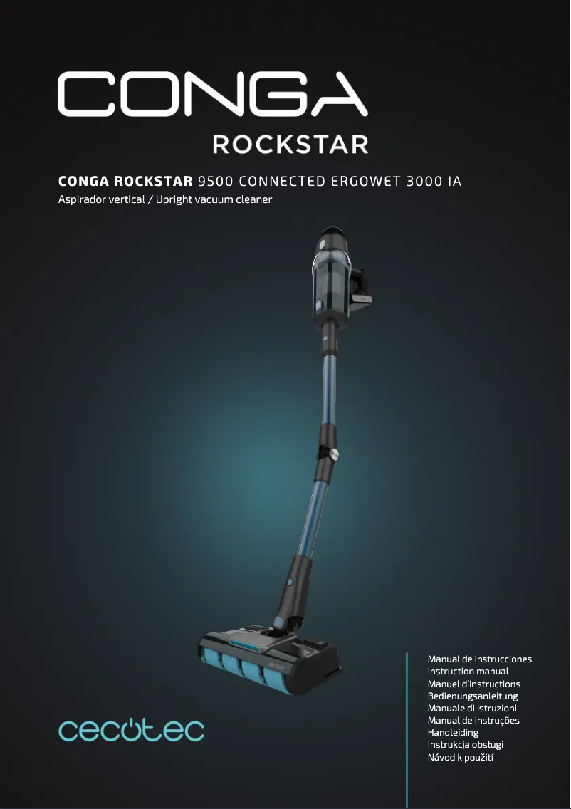 Página nº 1 - Manual de usuario Cecotec Conga Rockstar 9500 Connected Ergowet 3000 IA