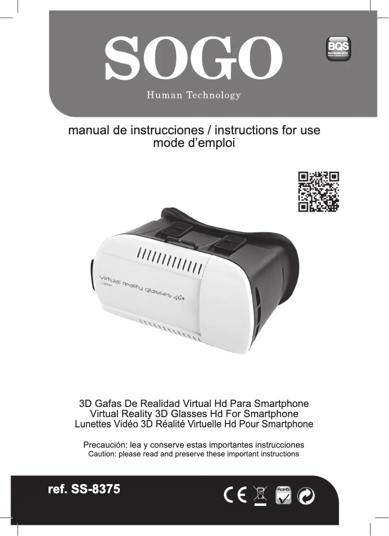 Imagen de la primera página del manual del dispositivo SS-8375