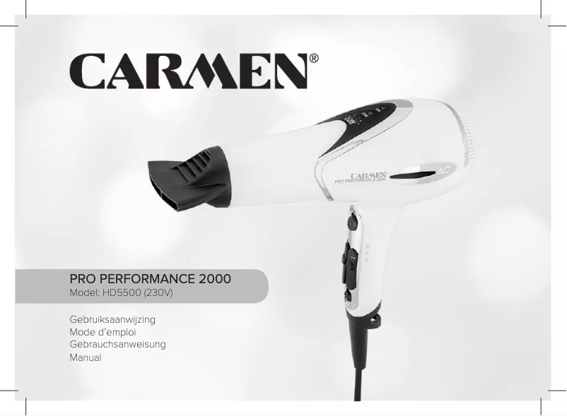 Página 1 del manual Manual de usuario Carmen Pro Performance 2000