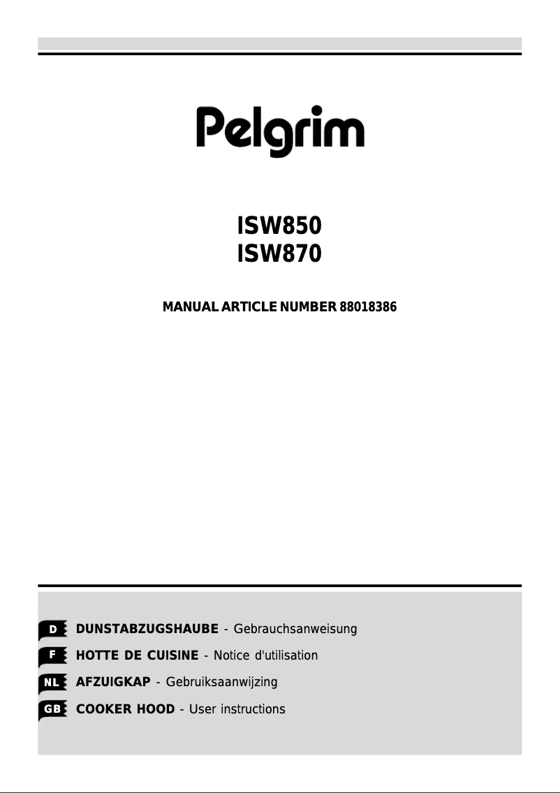 Página 1 del manual Manual de usuario Pelgrim ISW 870