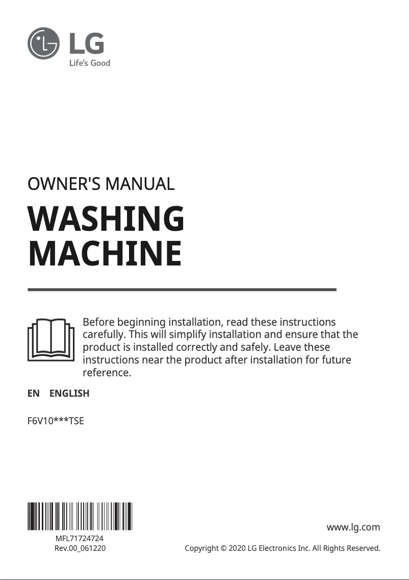 Imagen de la primera página del manual del dispositivo F6V1009WTSE