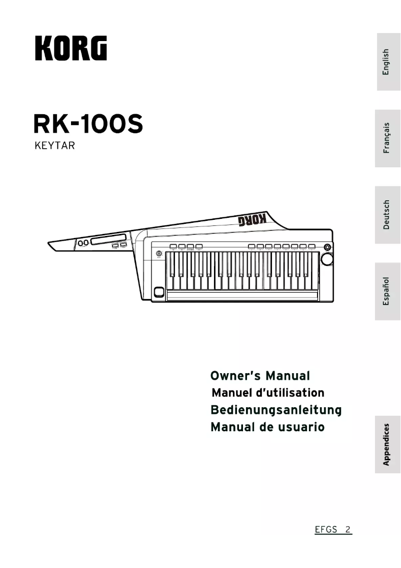 Imagen de la primera página del manual del dispositivo RK-100S