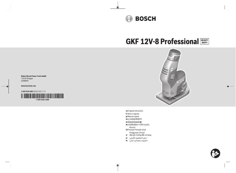 Página nº 1 - Manual de usuario Bosch GKF 12V-8 Professional